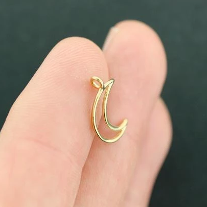 Croissant de Lune Gold Filled Charm 2 Faces - GC999