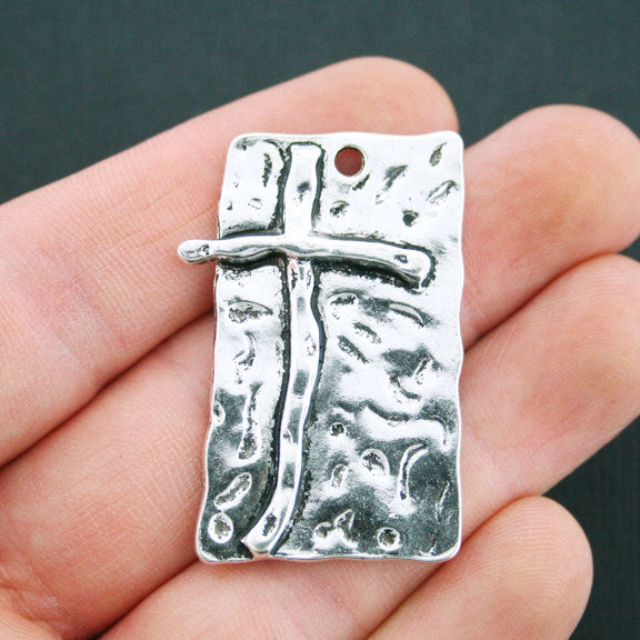 Cross Antique Silver Tone Charm - SC5065