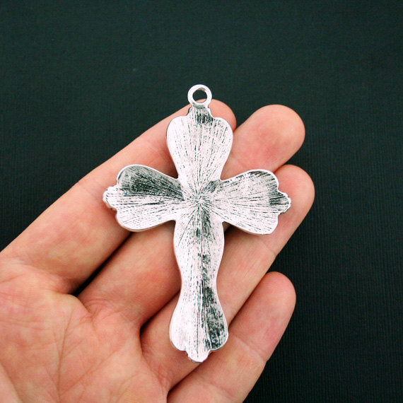Cross Antique Silver Tone Charm - SC5934