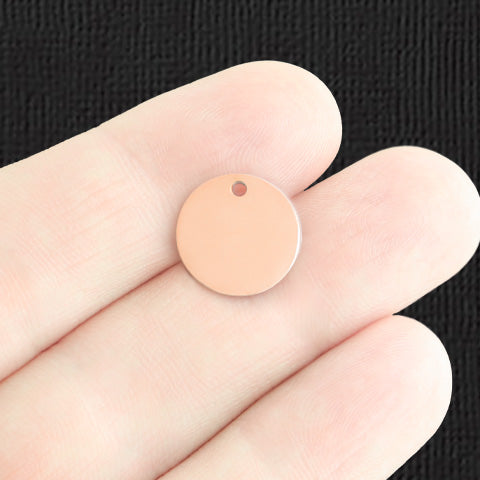 Custom Stainless Steel 13mm Round Charm - Personalized