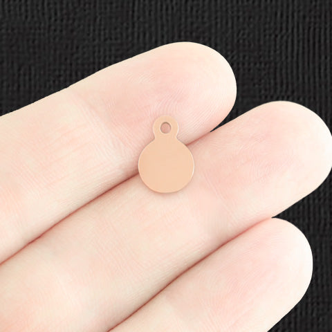 Custom Stainless Steel 8mm Round Charm with Loop - Personalized