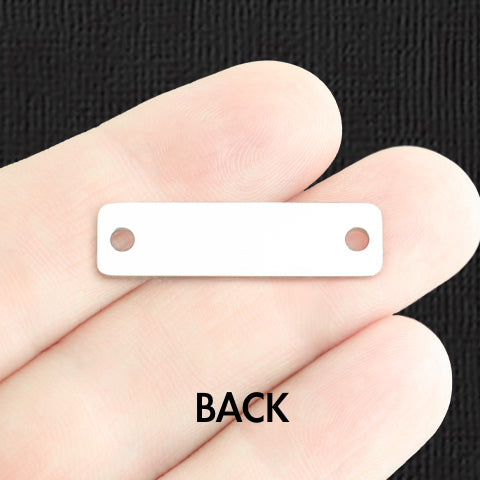 Charme de connecteur en acier inoxydable personnalisé - personnalisé - double face