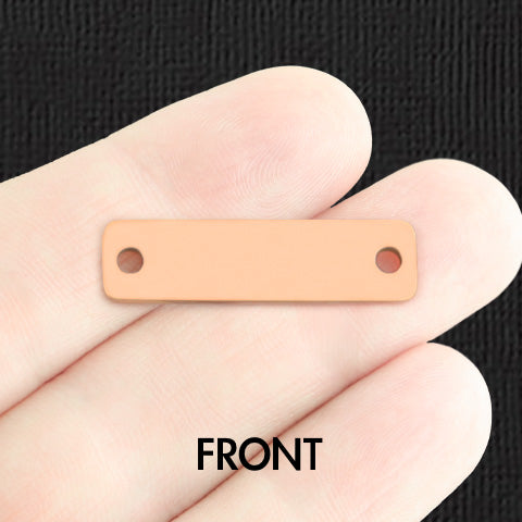 Charme de connecteur en acier inoxydable personnalisé - personnalisé - double face