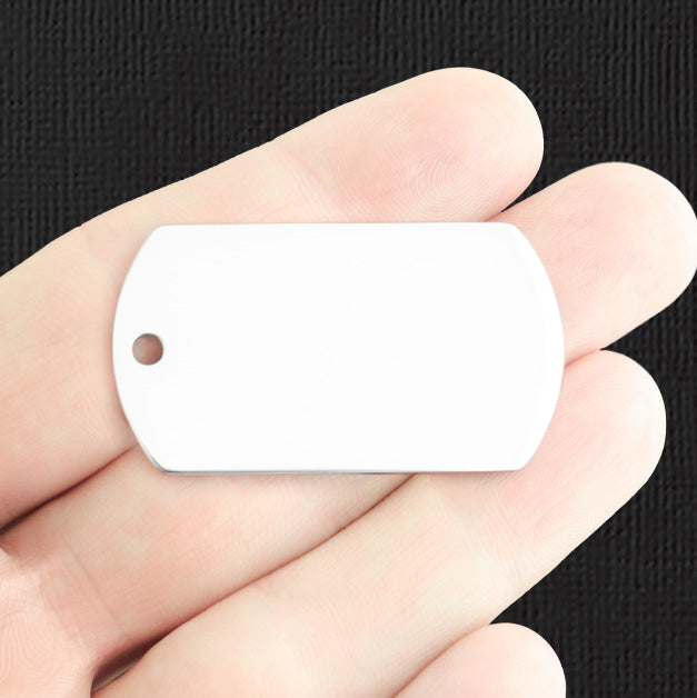 Custom Stainless Steel Dog Tag Charm - Personalized