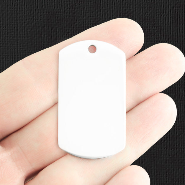 Custom Stainless Steel Dog Tag Charm - Personalized