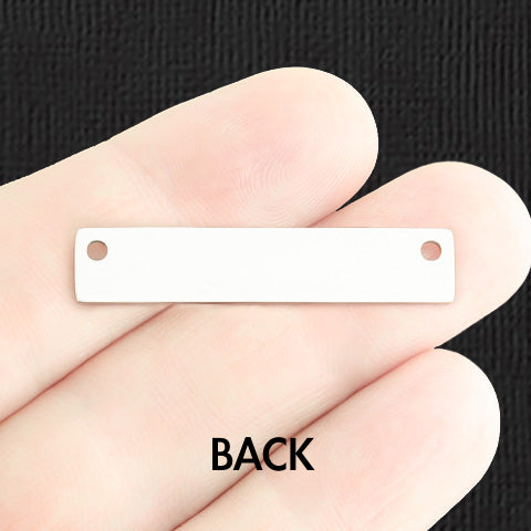 Connecteur long en acier inoxydable sur mesure - Personnalisé - Double face