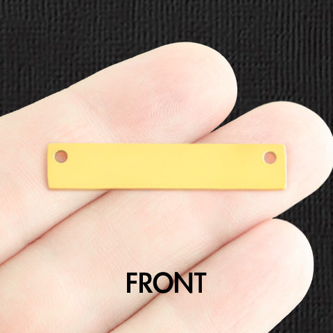 Connecteur long en acier inoxydable sur mesure - Personnalisé - Double face