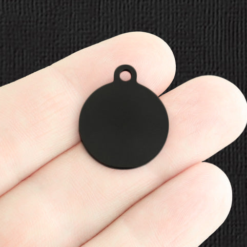 Custom Stainless Steel Round Charm - Personalized