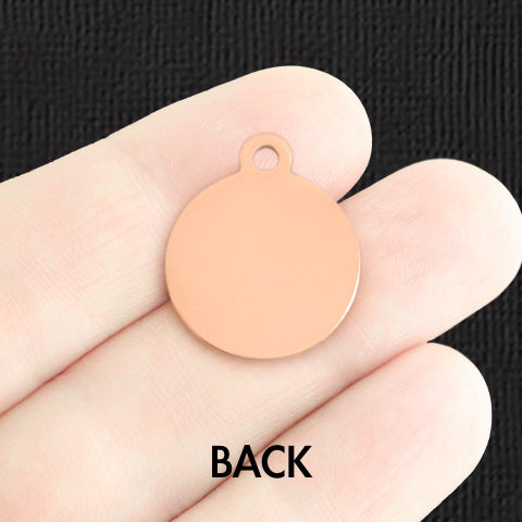 Custom Stainless Steel Round Charm - Personalized - Double Sided