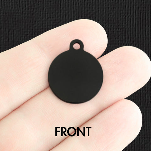 Custom Stainless Steel Round Charm - Personalized - Double Sided