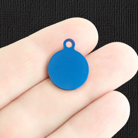 Petit Charm Rond en Acier Inoxydable Personnalisé - Personnalisé