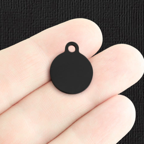 Petit Charm Rond en Acier Inoxydable Personnalisé - Personnalisé