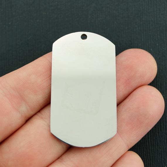 Dad Silver Tone Stainless Steel Charms - MT672