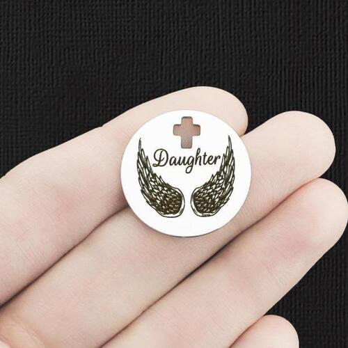 Daughter Stainless Steel Cross Charms - BFS023-6092