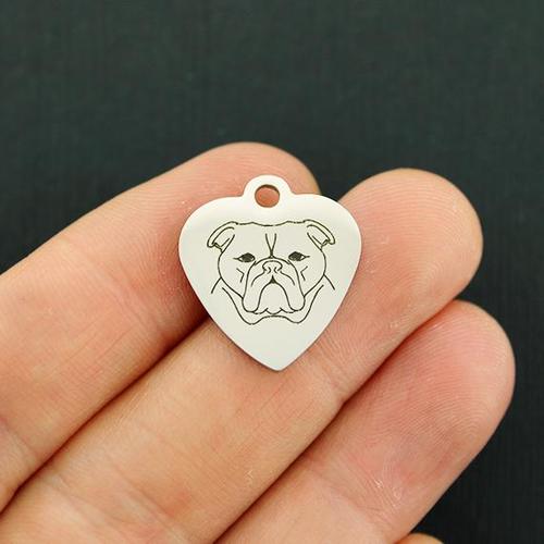 Dog Breed Stainless Steel Charms - Bulldog - BFS011-3912