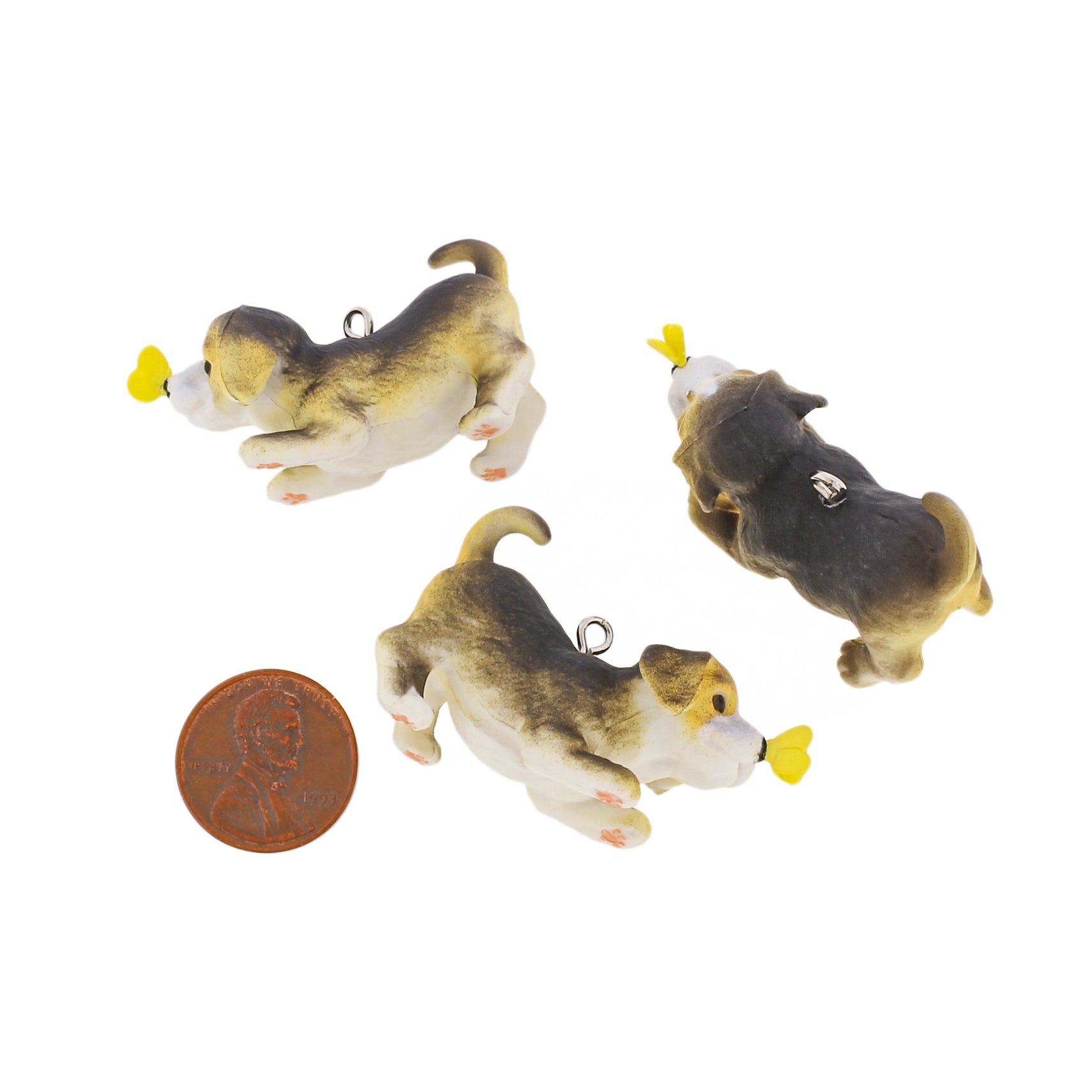 Dog with Butterfly Resin Charm 3D - K485