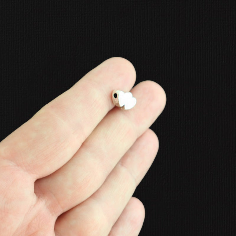 Perles Intercalaires Double Coeur 12mm x 7mm - 15 Perles - SC5727