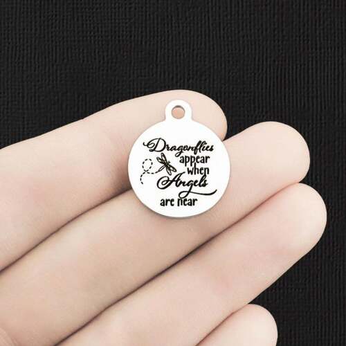 Dragonflies Stainless Steel Charms - appear when Angels are near - BFS001-6541