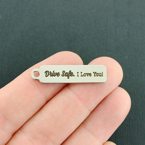 Breloques en acier inoxydable Drive Safe - Je t'aime ! -BFS015-7059
