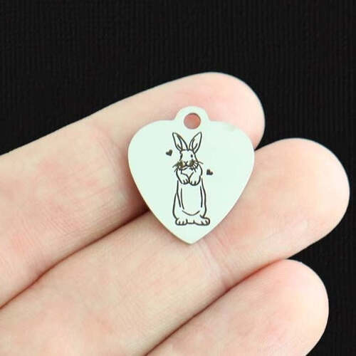 Easter Bunny Stainless Steel Charms - BFS011-6810