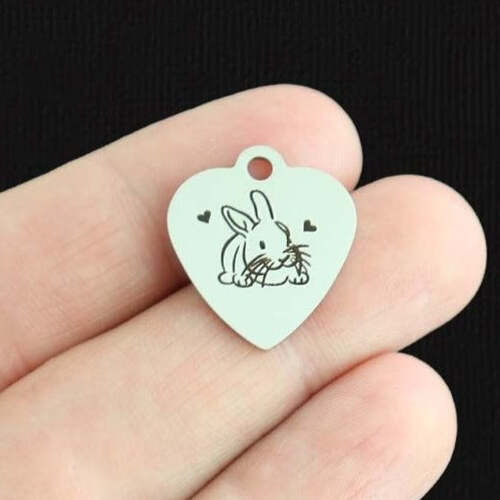 Easter Bunny Stainless Steel Charms - BFS011-6812