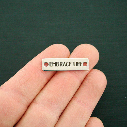 Charms de connecteur en acier inoxydable Embrace Life - BFS016-7213