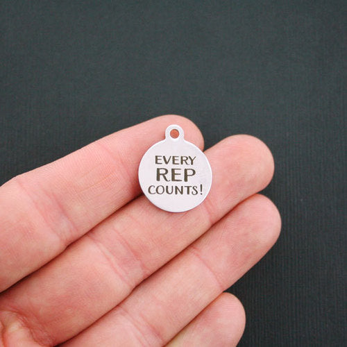 Every Rep Counts! Stainless Steel Charms - BFS001-1040