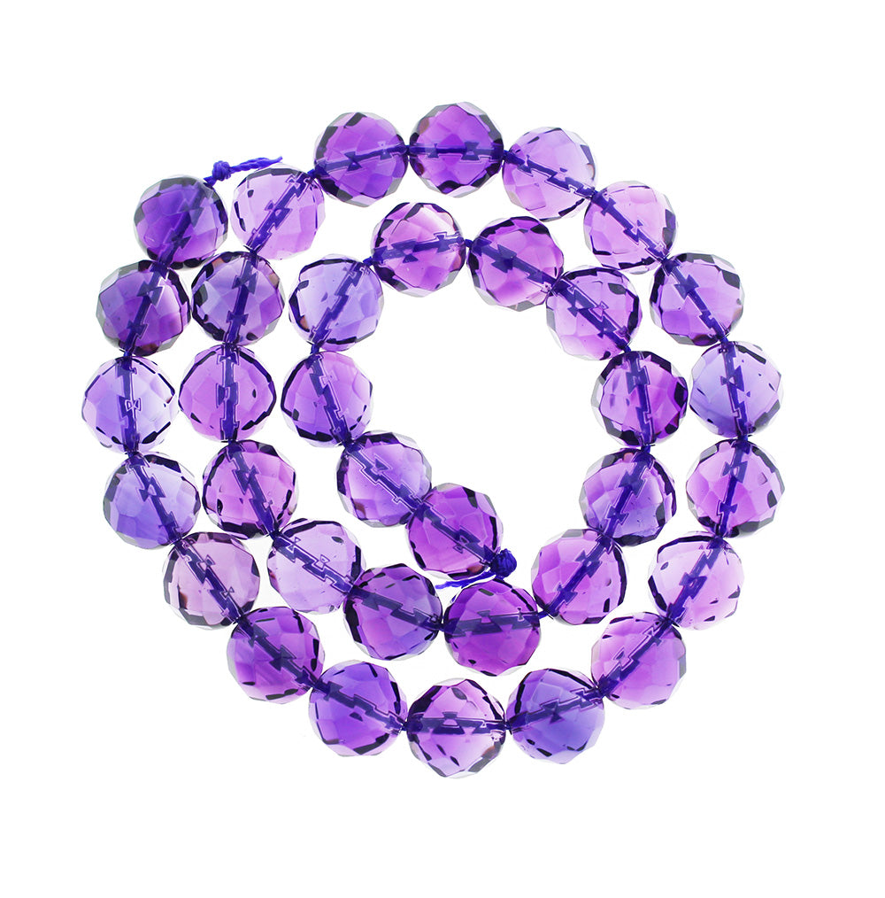 Perles d'améthyste naturelles à facettes 6mm -10mm - Choisissez votre taille - Violet royal - 10 perles - BD1869