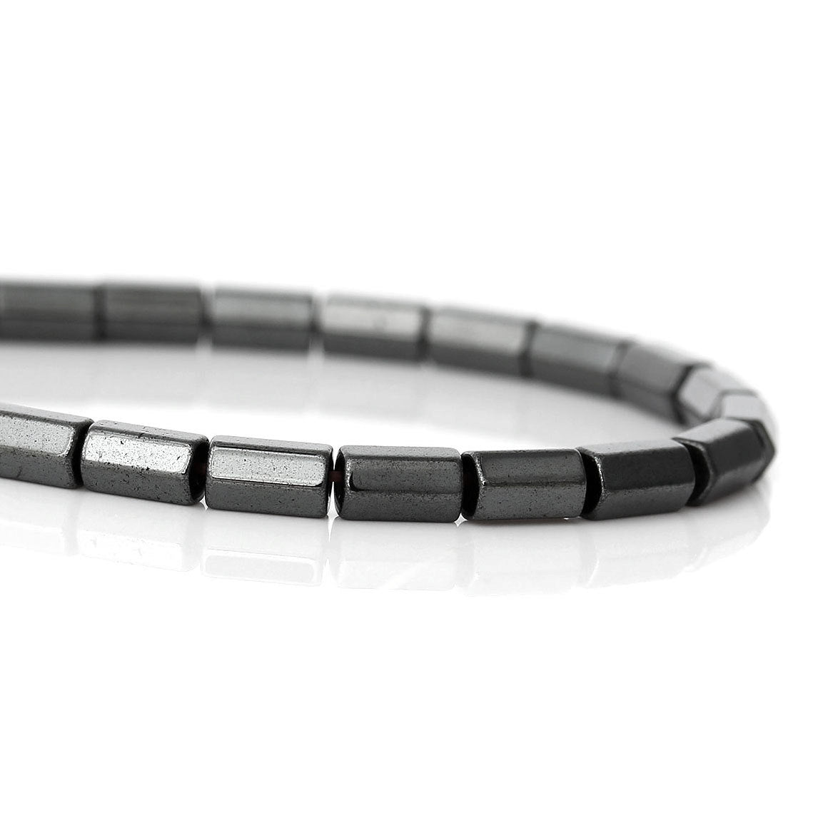Faceted Synthetic Hematite Beads 5mm x 3mm - Electroplated Gunmetal - 1 Strand 87 Beads - BD618
