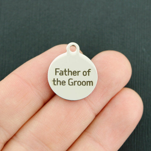 Father of the Groom Stainless Steel Charms - BFS001-1904