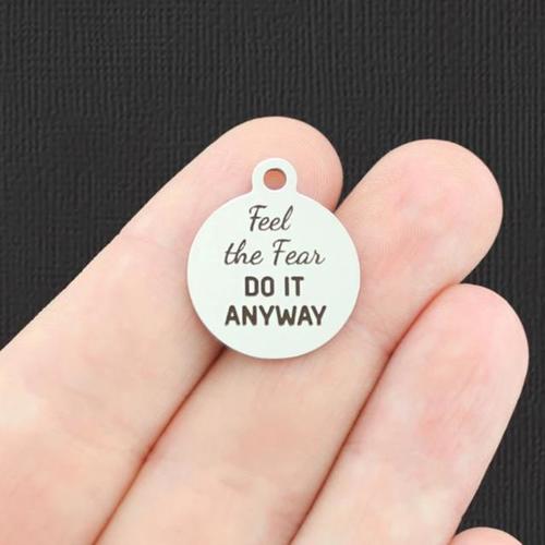 Feel the fear Stainless Steel Charms - do it anyways - BFS001-5119