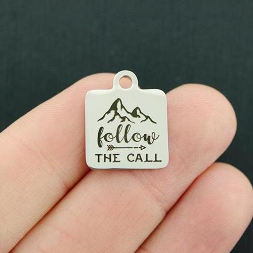 Follow the call Stainless Steel Charms - BFS013-4794