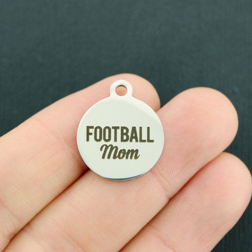 Football Mom Stainless Steel Charms - BFS001-1865