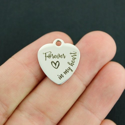 Forever Stainless Steel Charms - in my heart - BFS011-4047