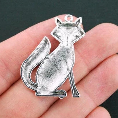 Fox Antique Silver Tone Charm - SC1829