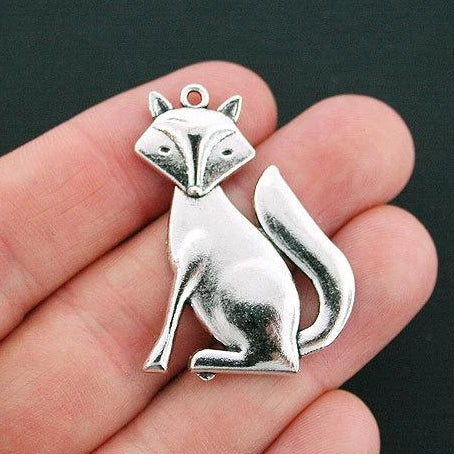 Fox Antique Silver Tone Charm - SC1829