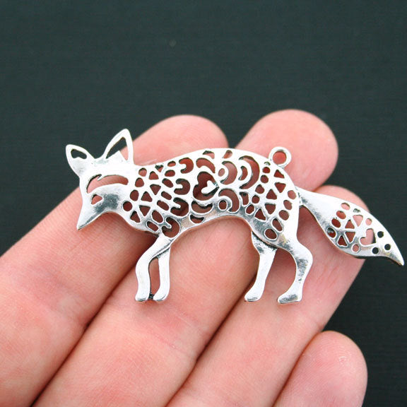Fox Antique Silver Tone Charm - SC4667