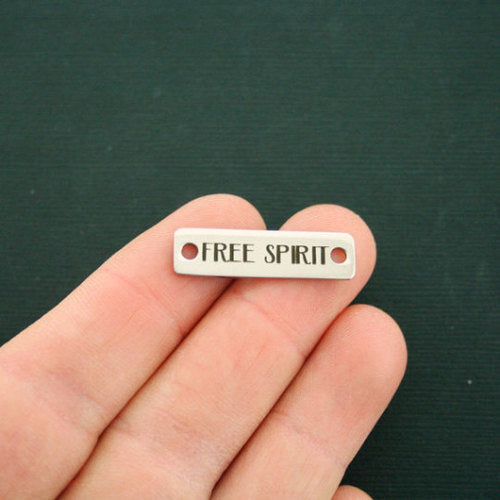 Free Spirit Stainless Steel Connector Charms - BFS016-7222
