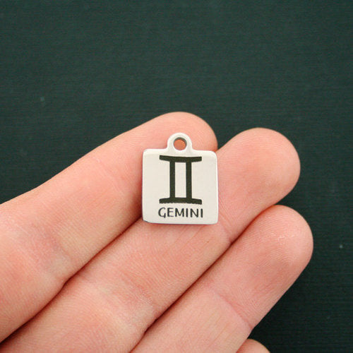 Gemini Stainless Steel Charms - BFS013-1742