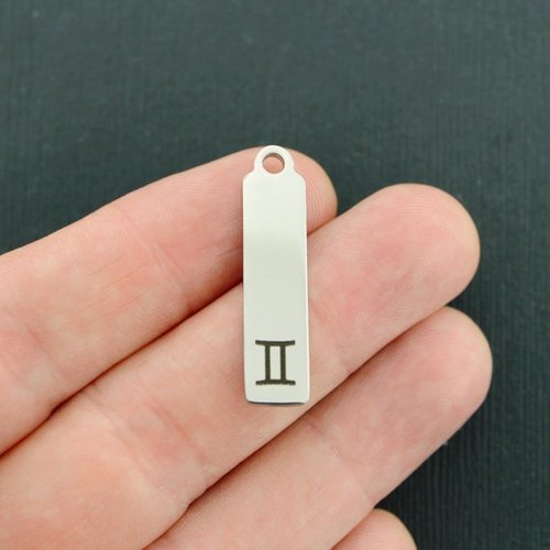 Gemini Zodiac Stainless Steel Charms - BFS015-7035
