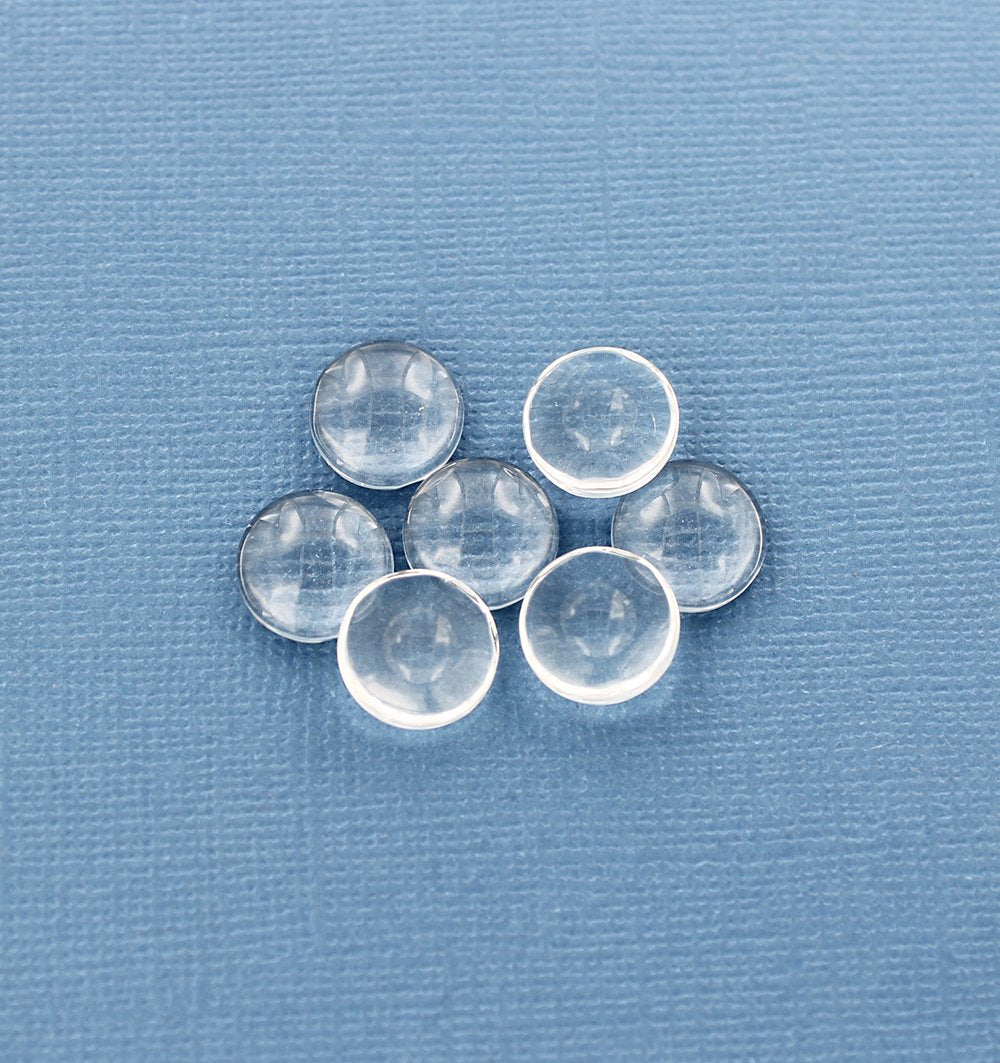 25 cabochons dôme en verre à sceller - Choisissez votre taille !