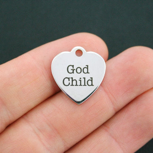 God Child Stainless Steel Charms - BFS011-0137