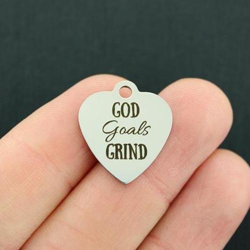 God Goals Grind Stainless Steel Charms - BFS011-4796