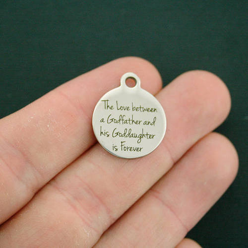 Godfather Goddaughter Stainless Steel Charms - The love between is forever - BFS001-2839