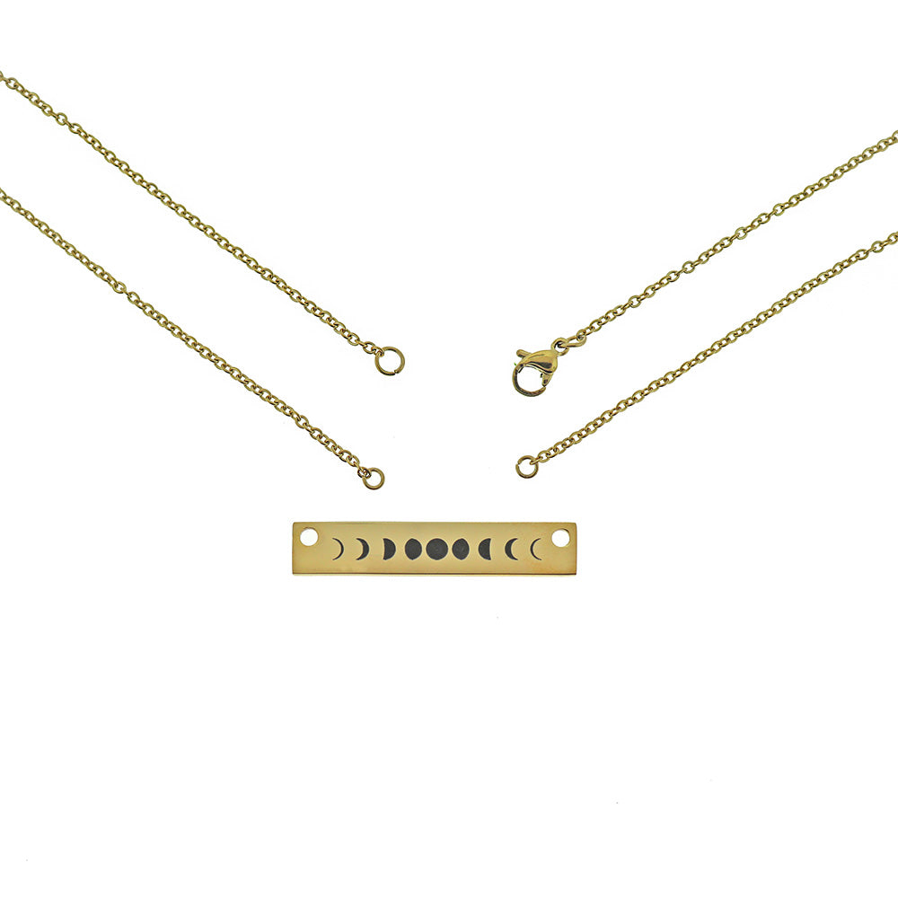 Gold Stainless Steel Cable Chain Connector Necklace 14.5" - 2mm - Choose Your Quantity!