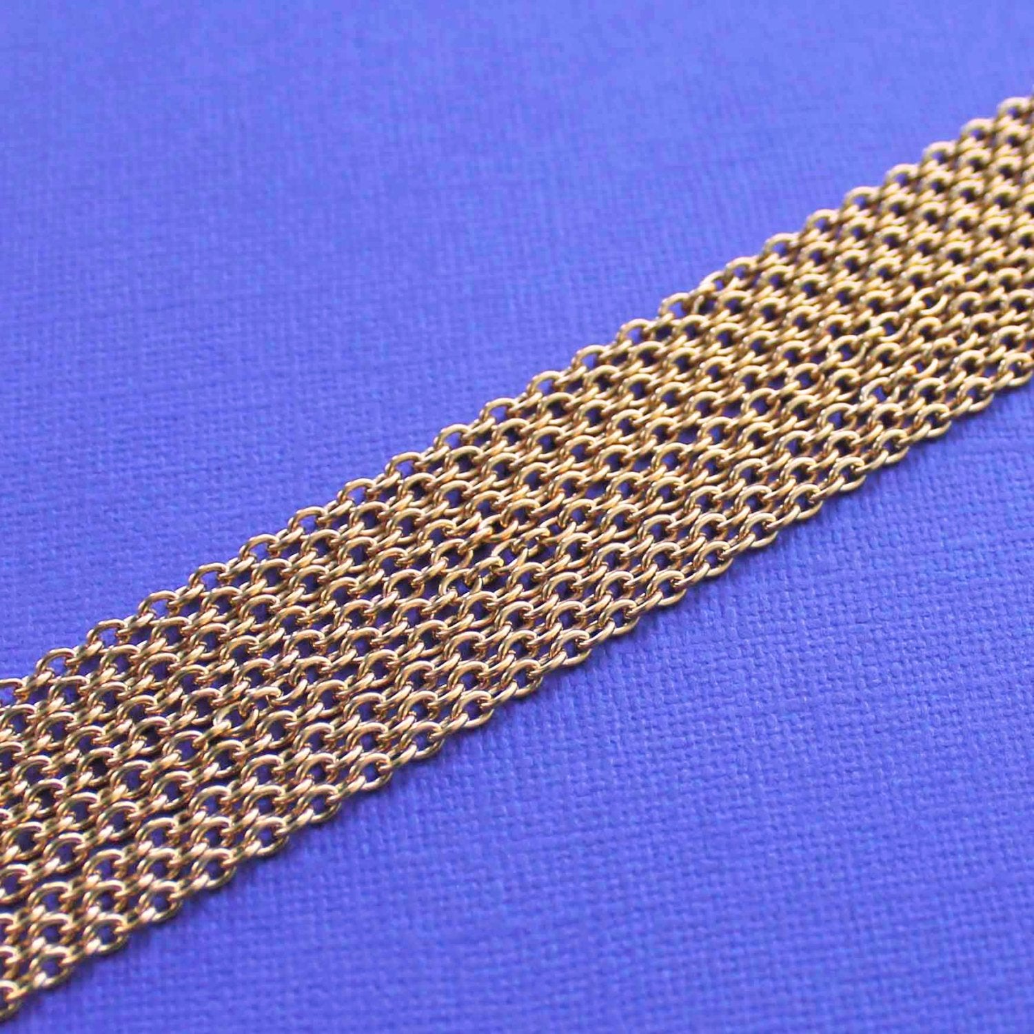 Gold Stainless Steel Cable Chain Necklace 23" - 3mm - 1 Necklace - N303