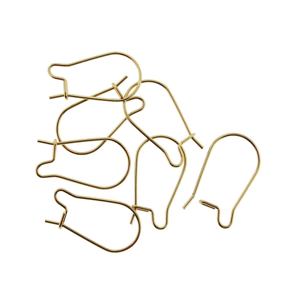 Gold Stainless Steel Earrings - 20mm x 11mm - 20 Pieces 10 Pairs - Z1084