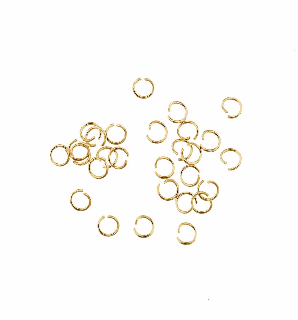 Anneaux en acier inoxydable doré 3 mm - Calibre 26 ouvert - 300 anneaux - J156