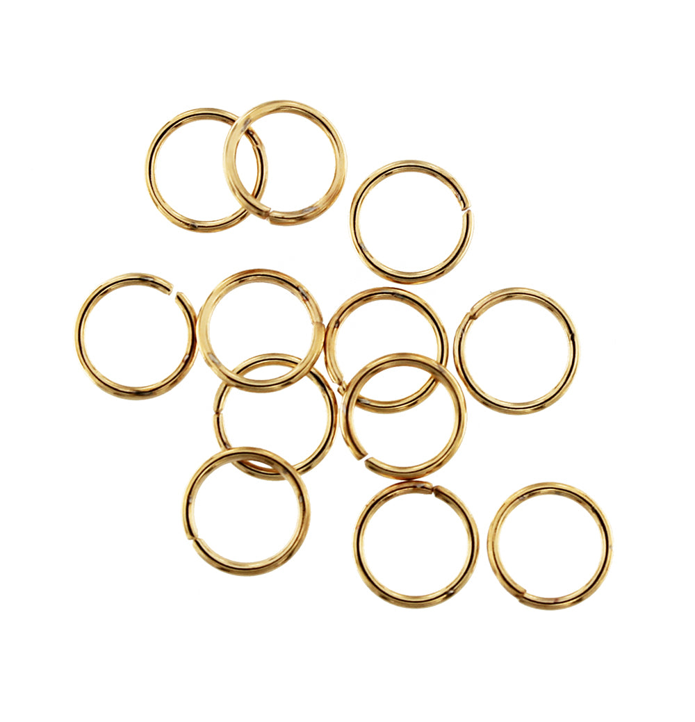 Gold Stainless Steel Jump Rings 7mm - Open 20 Gauge - 50 Rings - J144