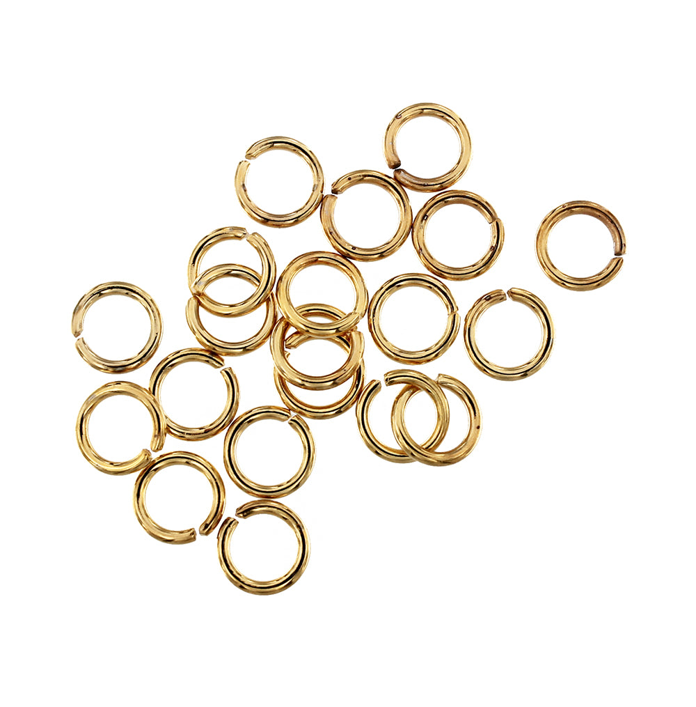 Gold Stainless Steel Jump Rings 9mm - Open 15 Gauge - 25 Rings - J152